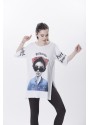 Baskılı Beyaz T-shirt